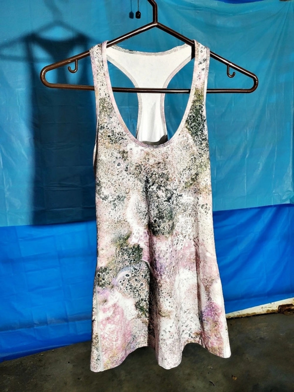 Lululemon Cool Racerback Tank Top in Pink, Green & White Size 4